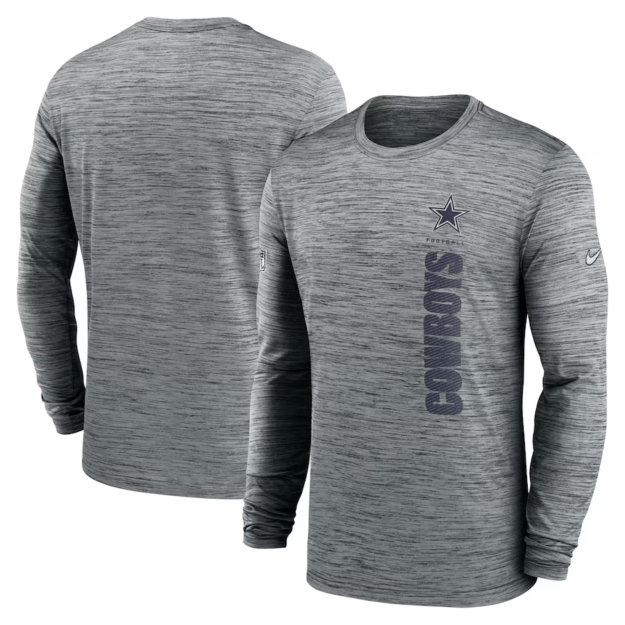 Men Dallas Cowboys grey 2024 Nike NFL long sleeve t shirts